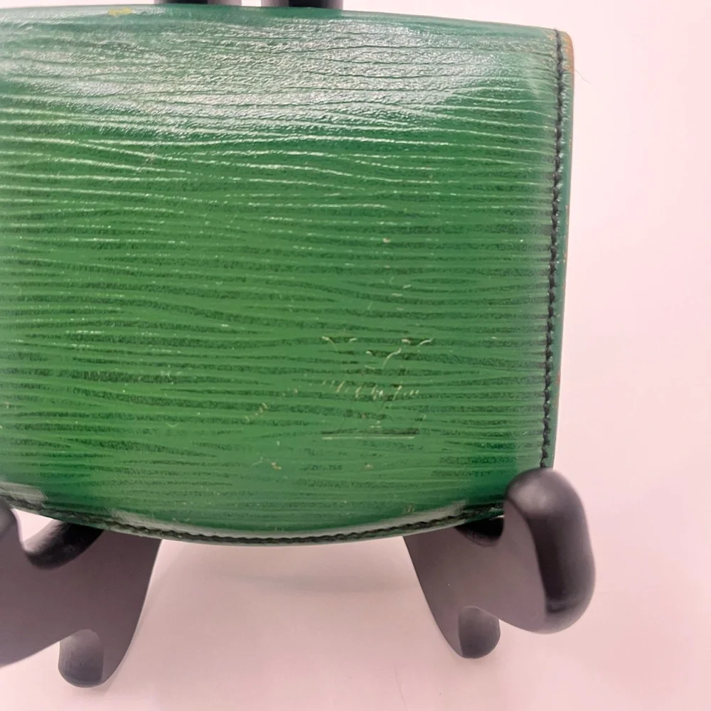 LOUIS VUITTON LV βMalletierβ Vintage Paris Green π EPI Vintage Card Holder EUC π - Picture 8 of 12